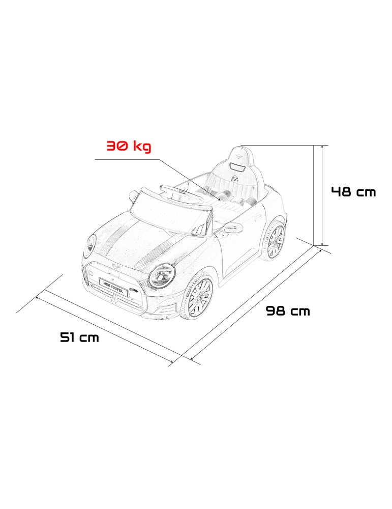 Coche Eléctrico Mini Cooper 12V con Mando a Distancia - Vista 22