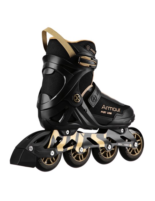 NA22151 INLINE SKATES ARMOUR BLACK GOLD SIZE 42  NILS EXTREME