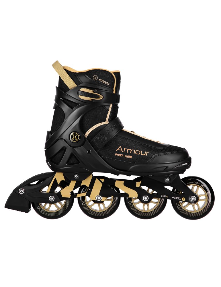 NA22151 INLINE SKATES ARMOUR BLACK GOLD SIZE 43  NILS EXTREME