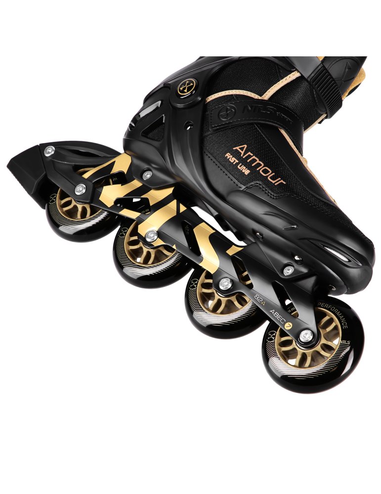 NA22151 INLINE SKATES ARMOUR BLACK GOLD SIZE 43  NILS EXTREME