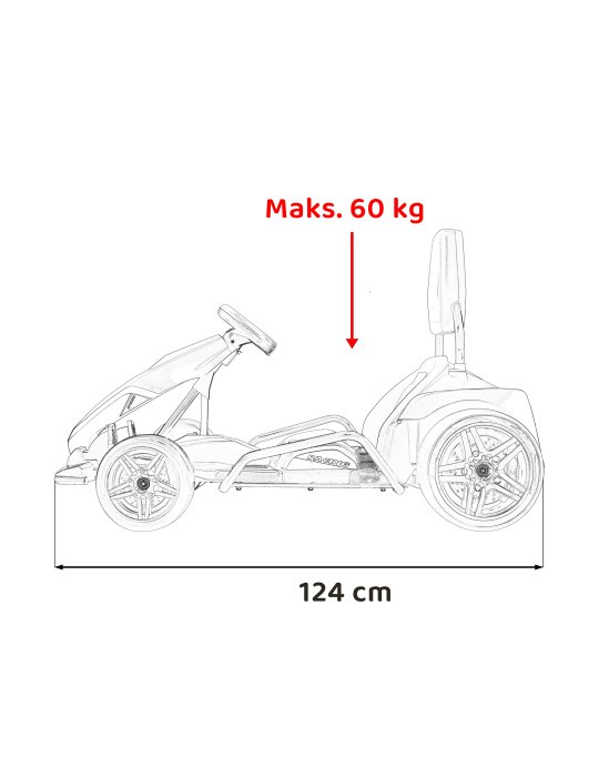 Go-Kart Eléctrico Fast 3 Drift Blanco 24V Niños | Patilandia