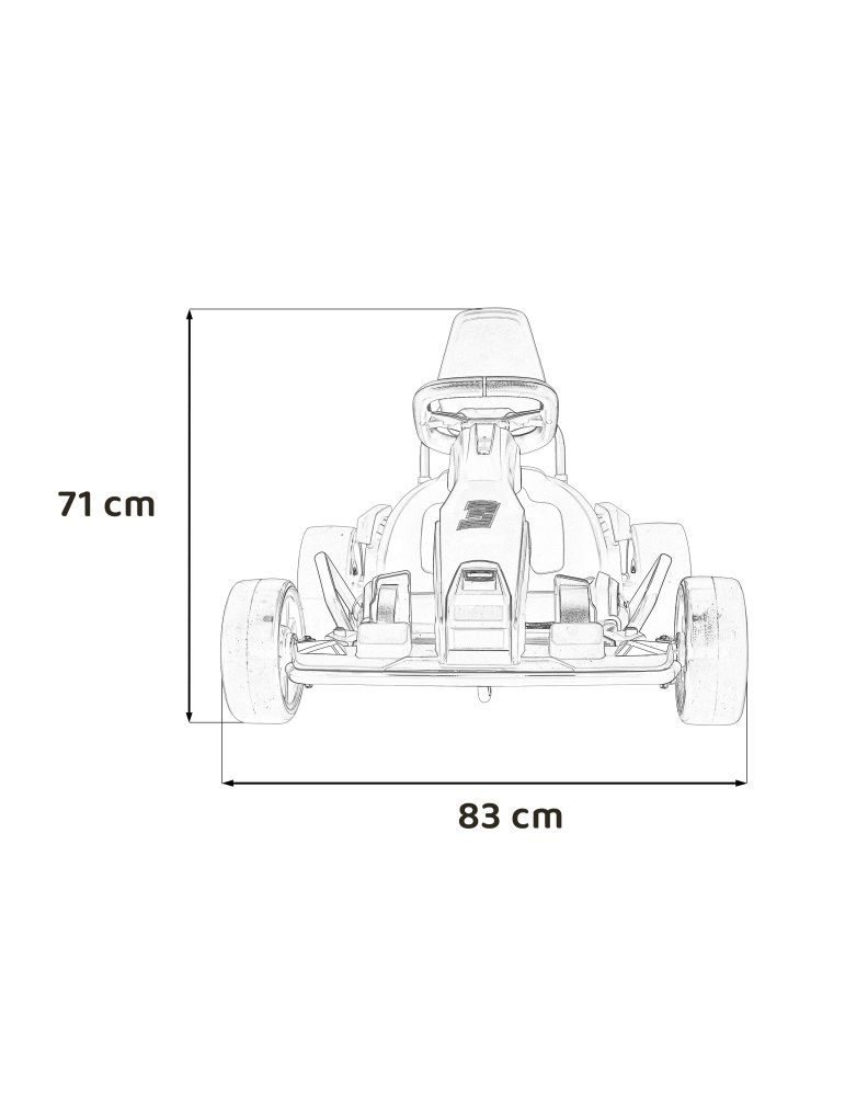 Go-Kart Elétrico Fast 3 Drift Branco 24V Crianças | Patilandia