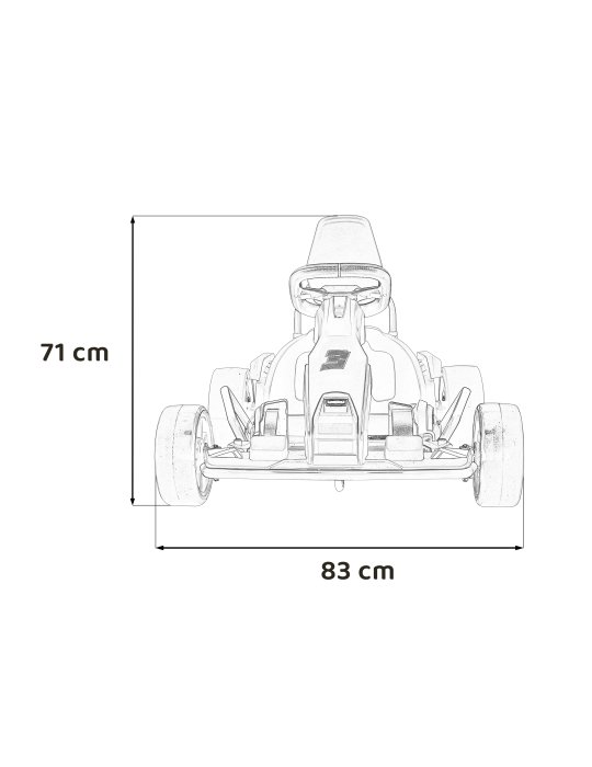 Go-Kart Elétrico Fast 3 Drift Branco 24V Crianças | Patilandia