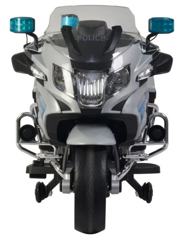 Moto elettrico infantile BMW R1200RT-P Polizia 12V 日本語 Seguridad y Acción Δ Patilandia 2