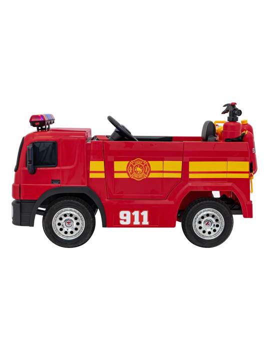 Camion dei pompieri elettrico bambini Fire Rescue 12V con estintore