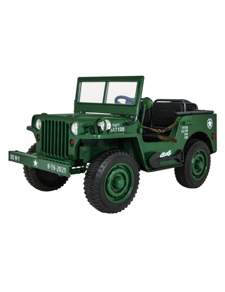 Retro Military Vehicle 4x4 Carro Elétrico