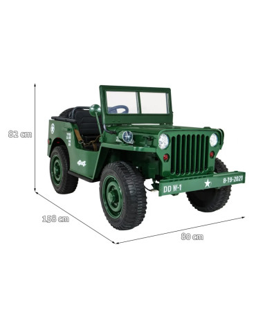 Retro Military Vehicle 4x4 Coche Eléctrico Infantil 2
