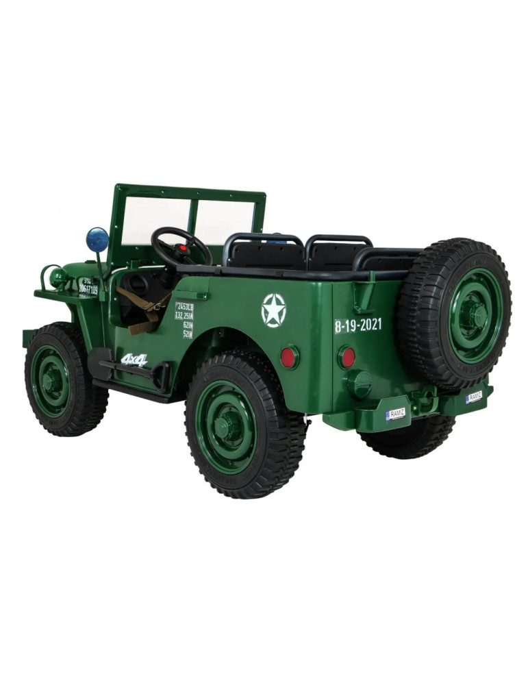 Retro Military Vehicle 4x4 Coche Eléctrico Infantil