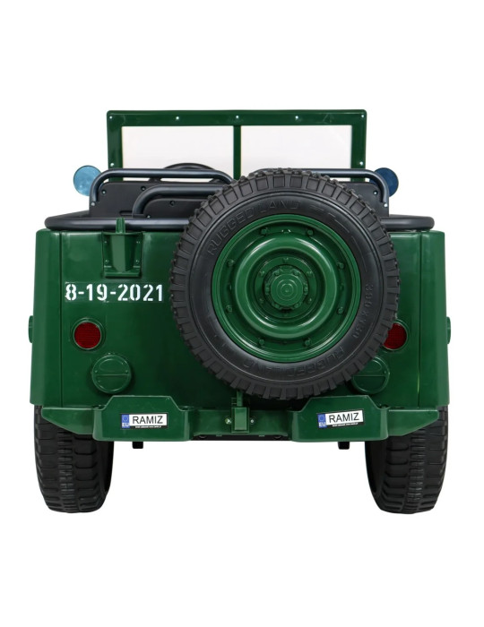 Retro Military Vehicle 4x4 Electric Ride-On Car