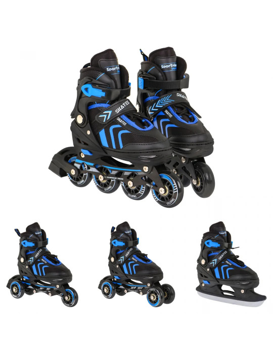 Patins 4 en 1 Réglables | Pointure 39-43 | Inline et Glace