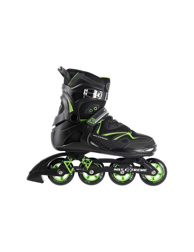 Patines In-Line Nils Extreme Negro-Verde|Chasis De Alumino, Gran Comodidad - Vista 1