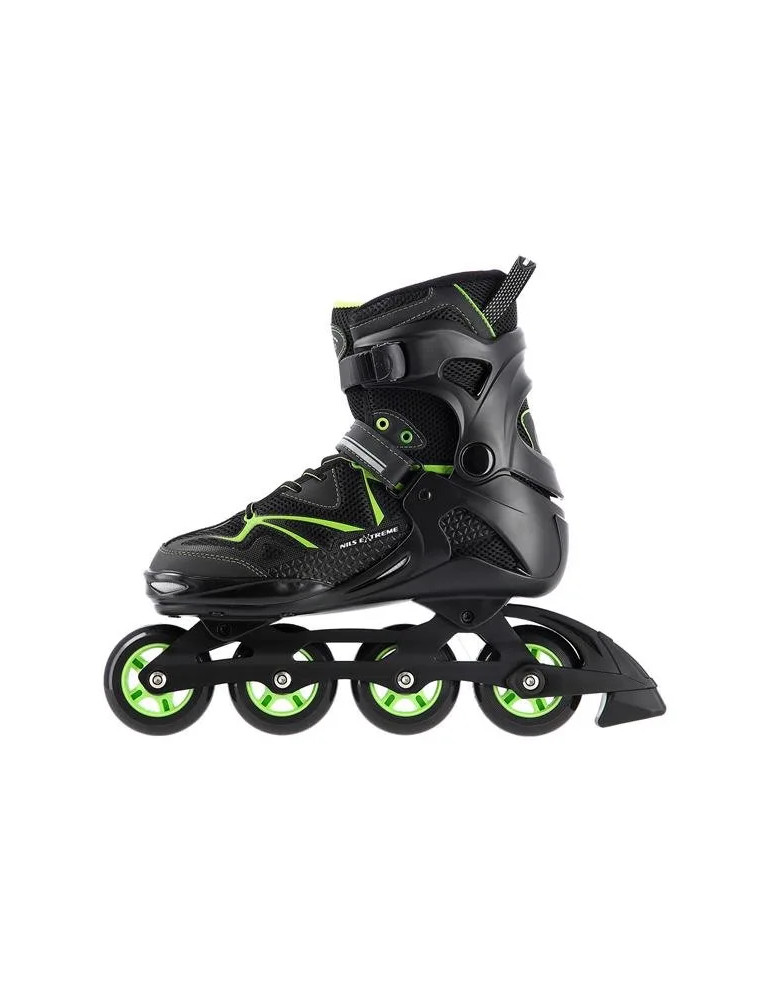 Patines In-Line Nils Extreme Negro-Verde|Chasis De Alumino, Gran Comodidad - Vista 2