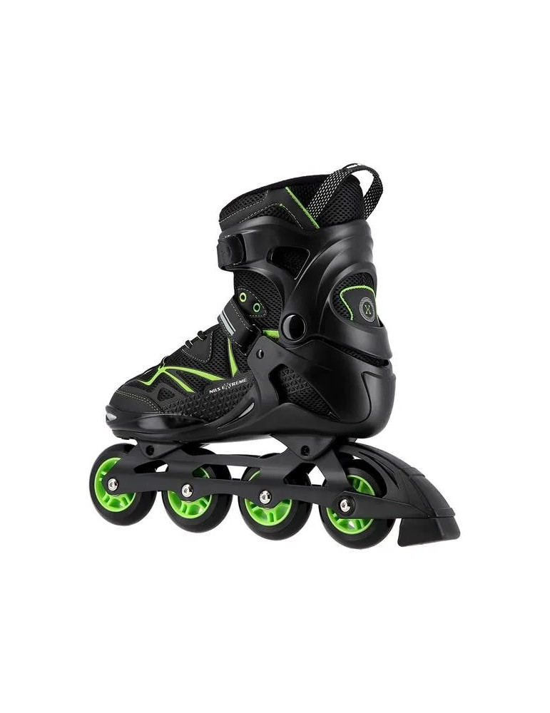 Patines In-Line Nils Extreme Negro-Verde|Chasis De Alumino, Gran Comodidad - Vista 3