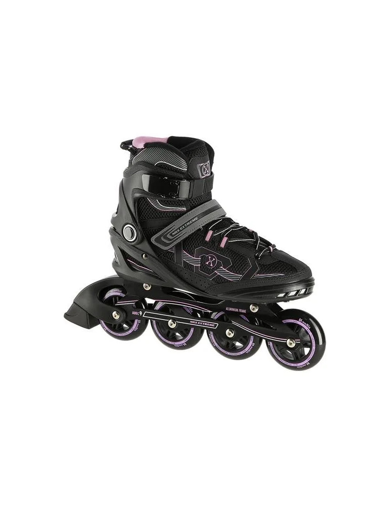 Patines En Línea Nils Extreme Color Negro-Morado |Ruedas Pu 84Mm