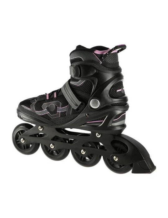 Patines En Línea Nils Extreme Color Negro-Morado |Ruedas Pu 84Mm