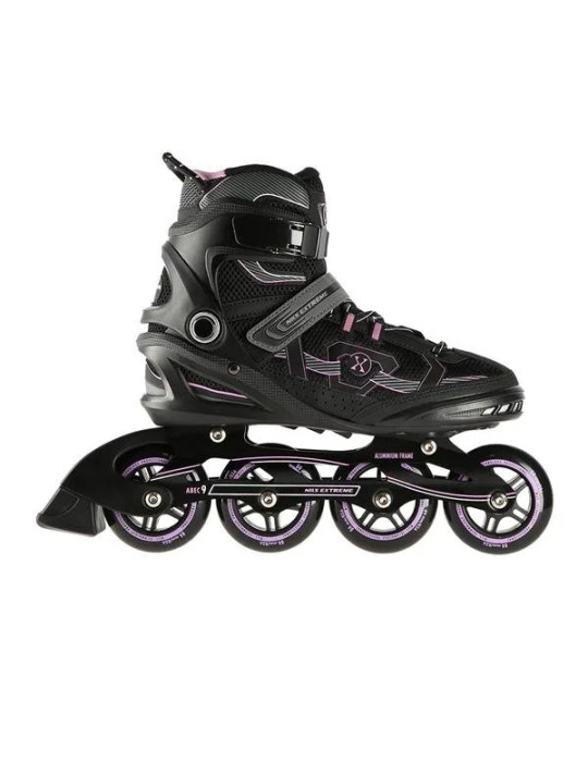 Patines En Línea Nils Extreme Color Negro-Morado |Ruedas Pu 84Mm