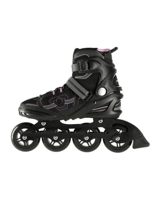 Patines En Línea Nils Extreme Color Negro-Morado |Ruedas Pu 84Mm