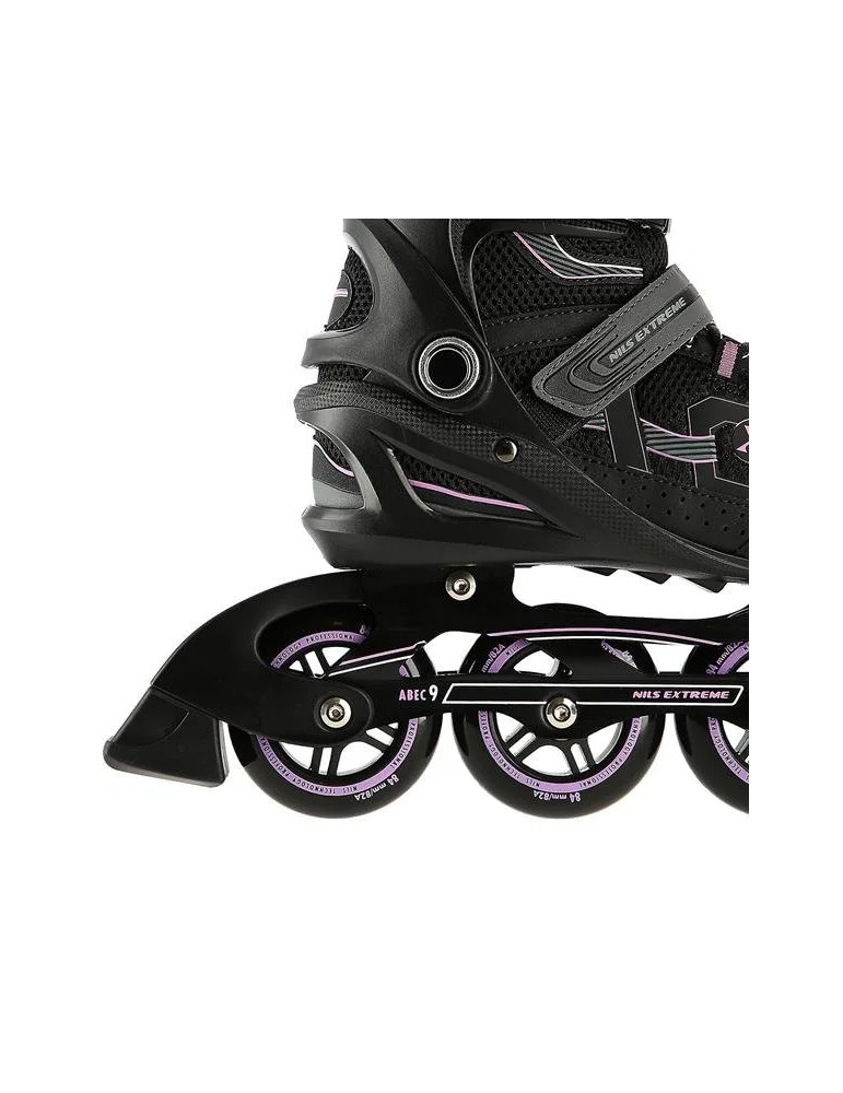 Patines En Línea Nils Extreme Color Negro-Morado |Ruedas Pu 84Mm - Vista 6