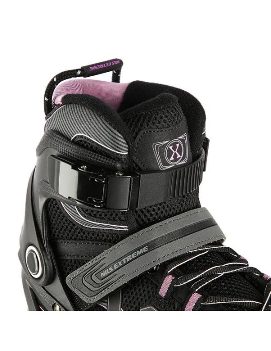 Patines En Línea Nils Extreme Color Negro-Morado |Ruedas Pu 84Mm