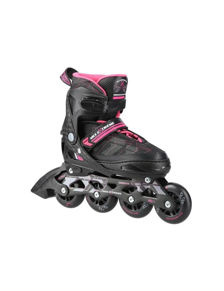 Patines Ajustables Na11002 Rosa-Negro | Patines En Línea Nils Extreme
