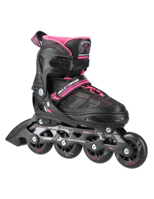Patines Ajustables Na11002 Rosa-Negro | Patines En Línea Nils Extreme