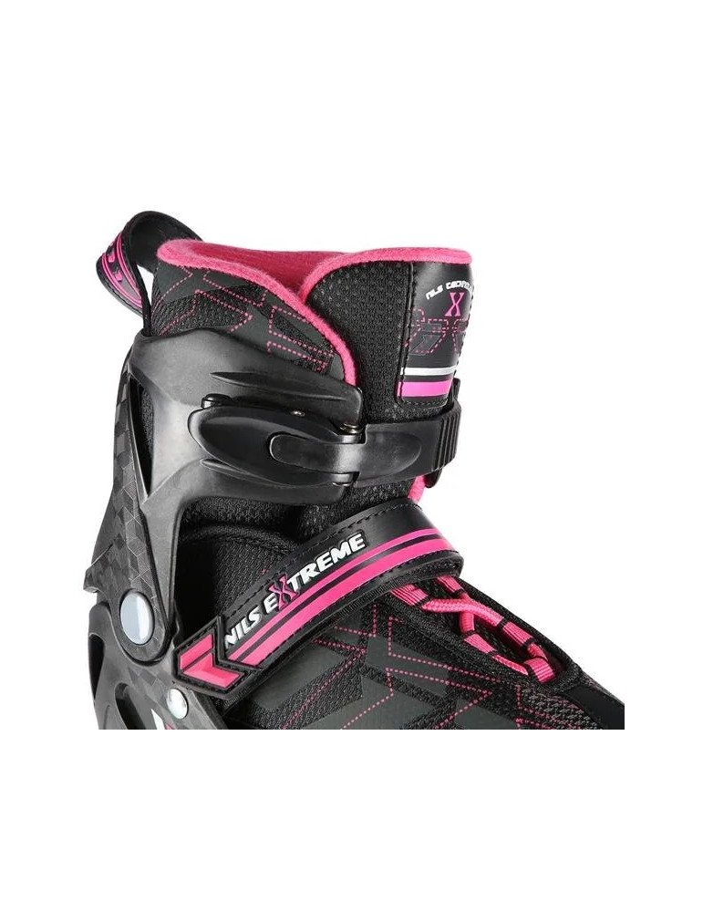 Patines Ajustables Na11002 Rosa-Negro | Patines En Línea Nils Extreme - Vista 6