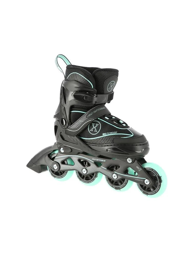 Patines Ajustables Na11008 Negro - Verde Menta|Patines En Línea Nils Extreme