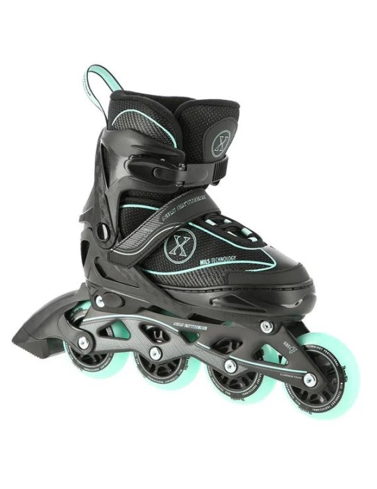 Patines Ajustables Na11008 Negro - Verde Menta|Patines En Línea Nils Extreme