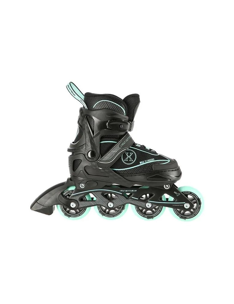 Patines Ajustables Na11008 Negro - Verde Menta|Patines En Línea Nils Extreme