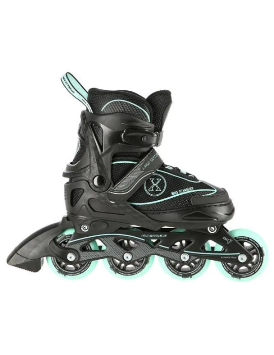 Patines Ajustables Na11008 Negro - Verde Menta|Patines En Línea Nils Extreme