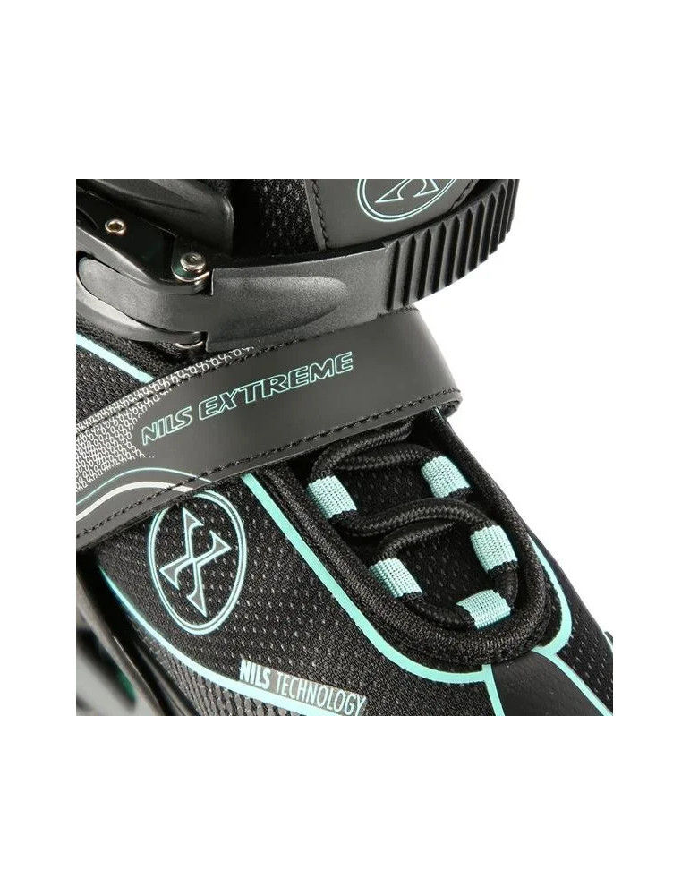 Patines Ajustables Na11008 Negro - Verde Menta|Patines En Línea Nils Extreme - Vista 7
