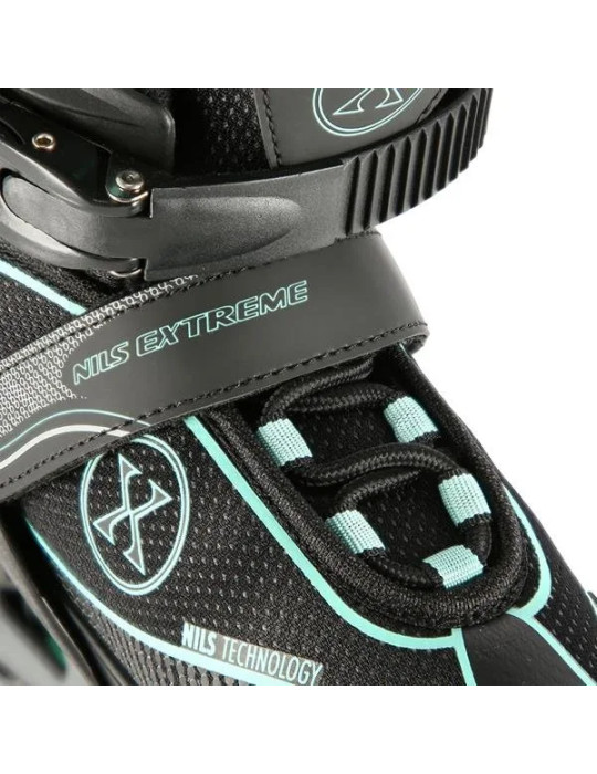 Patines Ajustables Na11008 Negro - Verde Menta|Patines En Línea Nils Extreme