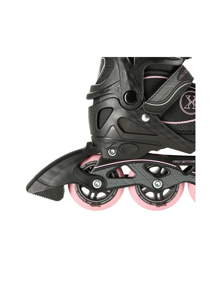 NILS Extreme NA11008 – Adjustable online skates with PU 80mm wheels