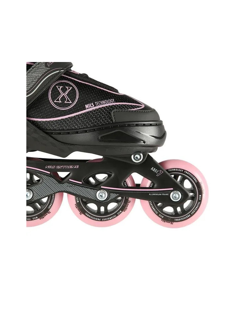 NILS Extreme NA11008 – Adjustable online skates with PU 80mm wheels