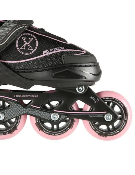 NILS Extreme NA11008 – Adjustable online skates with PU 80mm wheels