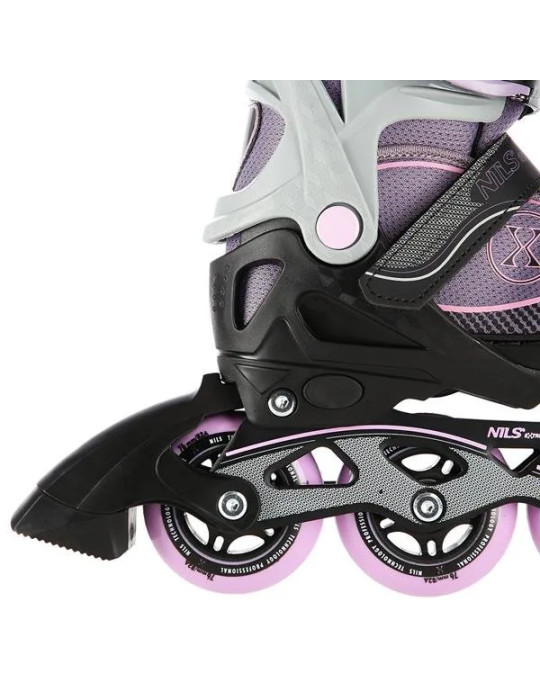 NILS Extreme NA11008 – Patins en ligne réglables avec roues PU 80mm