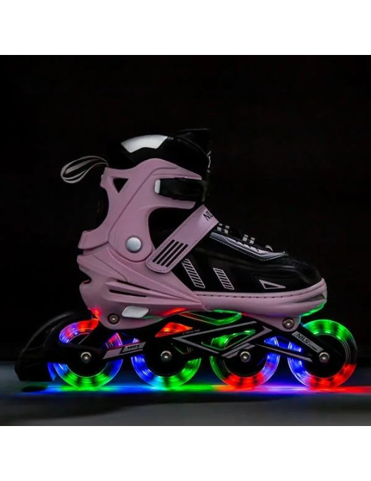 Patins en ligne NILS Extreme NA11230A – Patins réglables avec des lumières LED