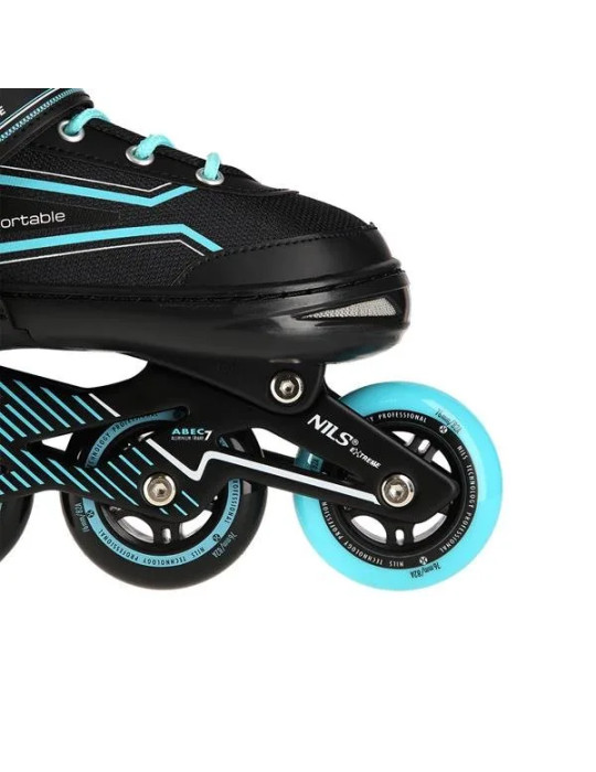 Patines En Línea Na1169A Turquesa | Nils Extreme Con Rodamientos Abec-7