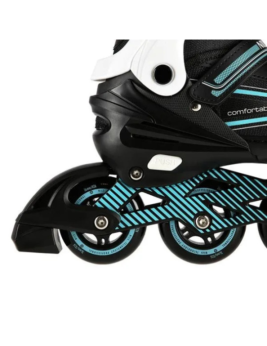 Patines En Línea Na1169A Turquesa | Nils Extreme Con Rodamientos Abec-7