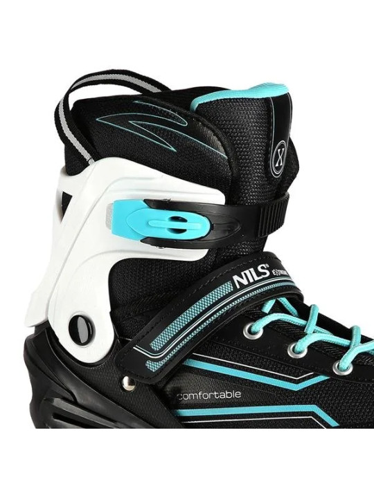 Patines En Línea Na1169A Turquesa | Nils Extreme Con Rodamientos Abec-7