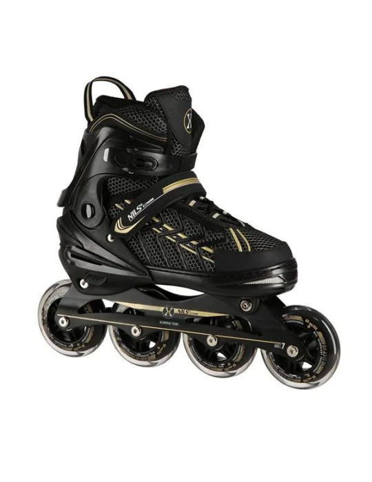 Patines En Línea Na1128 Nils Extreme Negro-Dorado | Rodamientos Abec-7