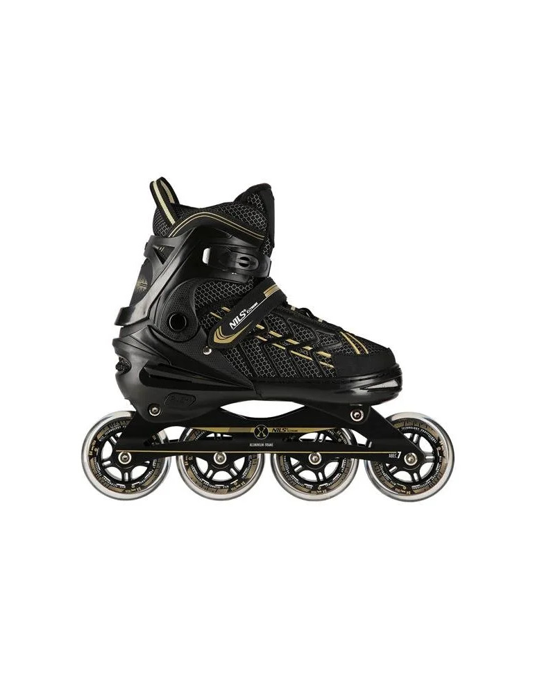 Patines En Línea Na1128 Nils Extreme Negro-Dorado | Rodamientos Abec-7 - Vista 4