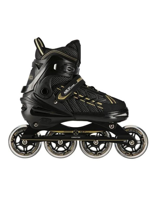 Patines En Línea Na1128 Nils Extreme Negro-Dorado | Rodamientos Abec-7