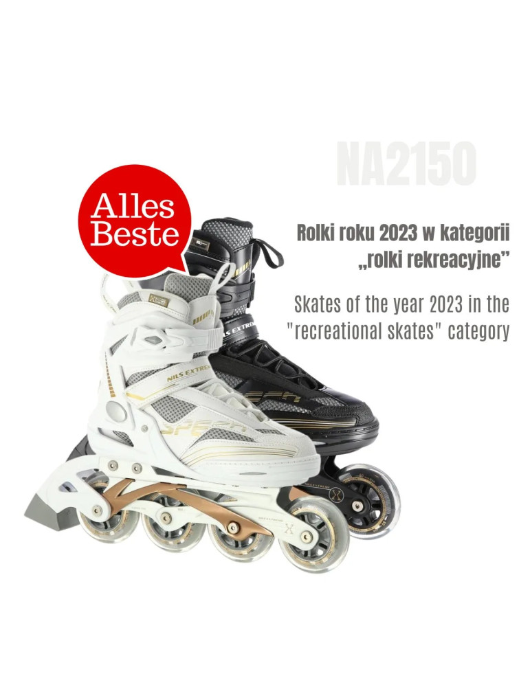 Patines En Línea Nils Extreme Na2150 Negro-Dorado - Vista 1