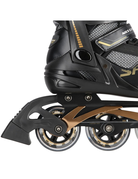 Patines En Línea Nils Extreme Na2150 Negro-Dorado