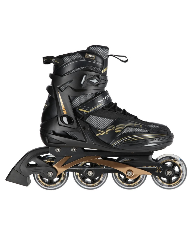 Patines En Línea Nils Extreme Na2150 Negro-Dorado - Vista 8