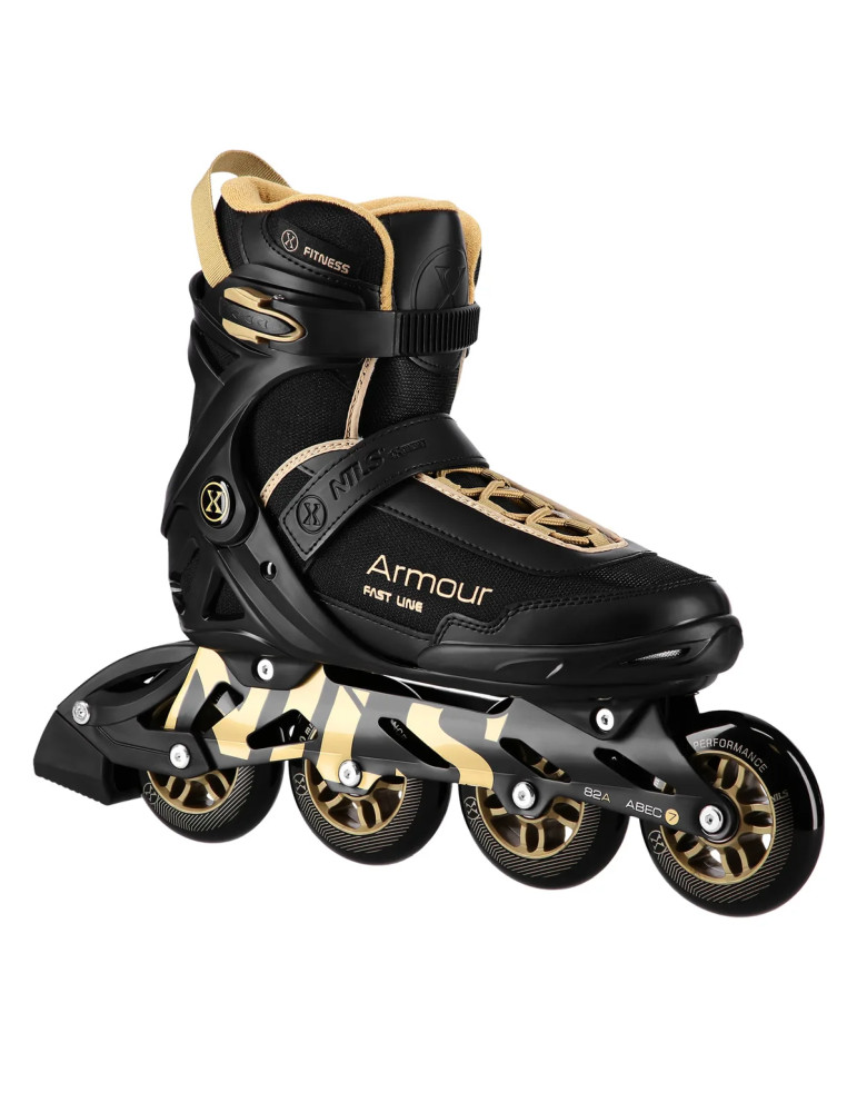 Patines En Línea Nils Extreme Armour Na22151 Negro-Dorado
