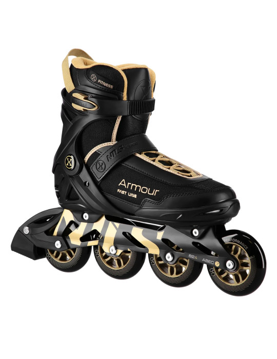 Patines En Línea Nils Extreme Armour Na22151 Negro-Dorado