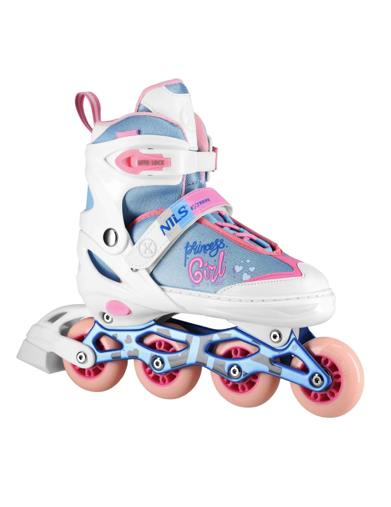 Na18168A In-Line Skates Princess White Size S(31-34) Nils Extreme