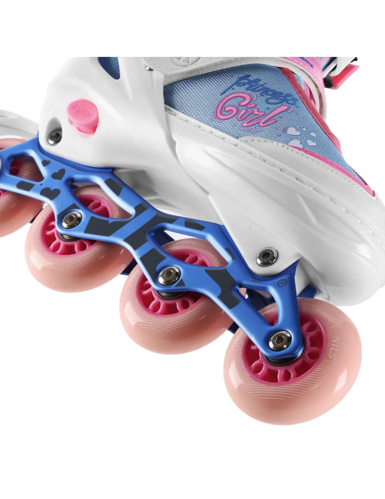 Na18168A In-Line Skates Princess White Size S(31-34) Nils Extreme - Vista 4